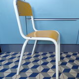 Yellow formica vintage children's chair