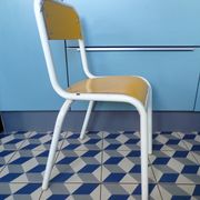 Chaise enfant vintage formica jaune