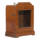 Small old wall display case clock box patina original india