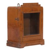 Vitrine murale petite ancienne boite a horloge patine d'origine inde