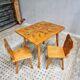 Vintage children's table set beech wood 60s
