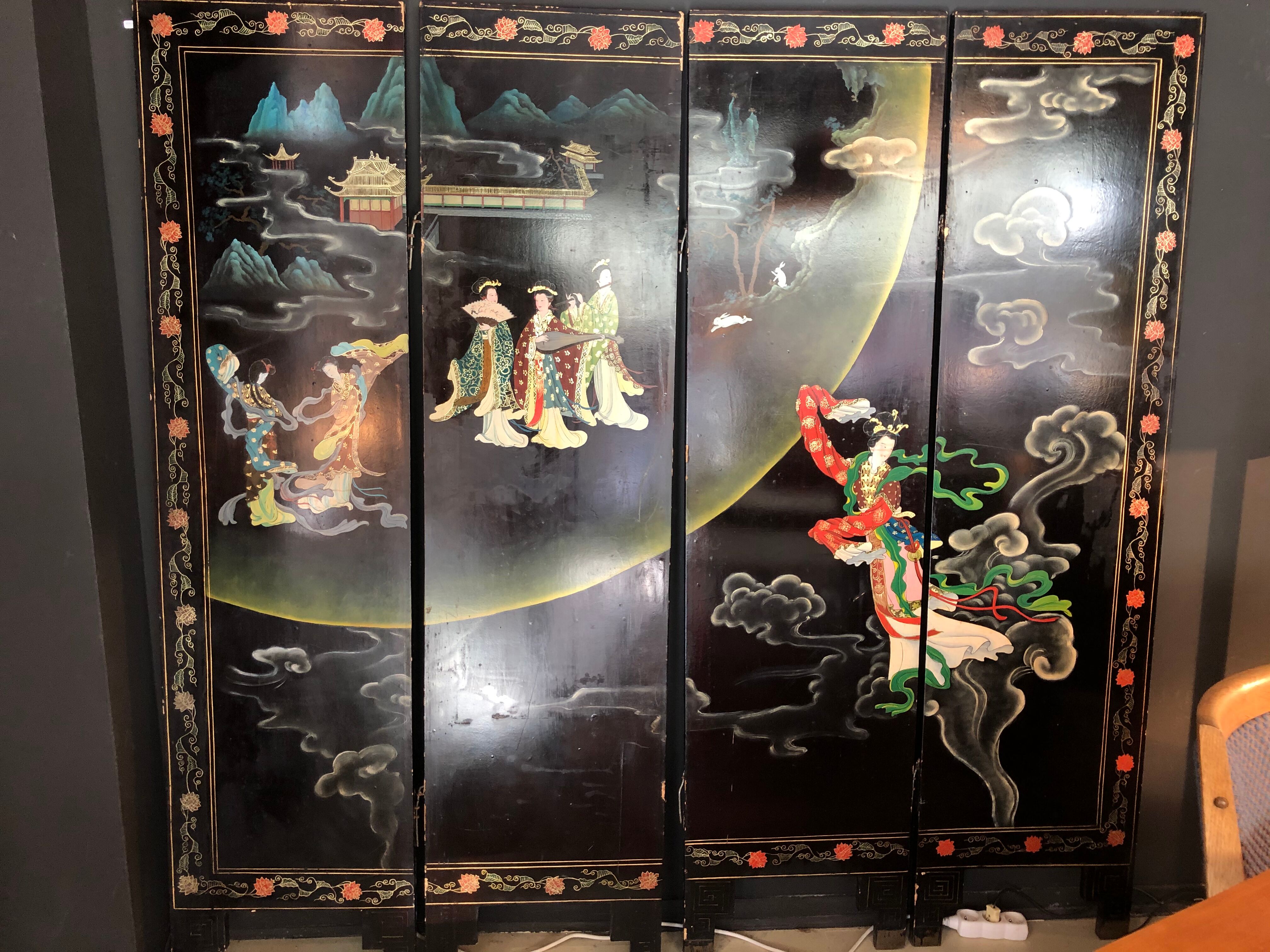 Chinese screen at the end of 19th