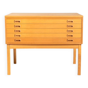 Swedish elm chest of drawers by Hylte, 1960s
