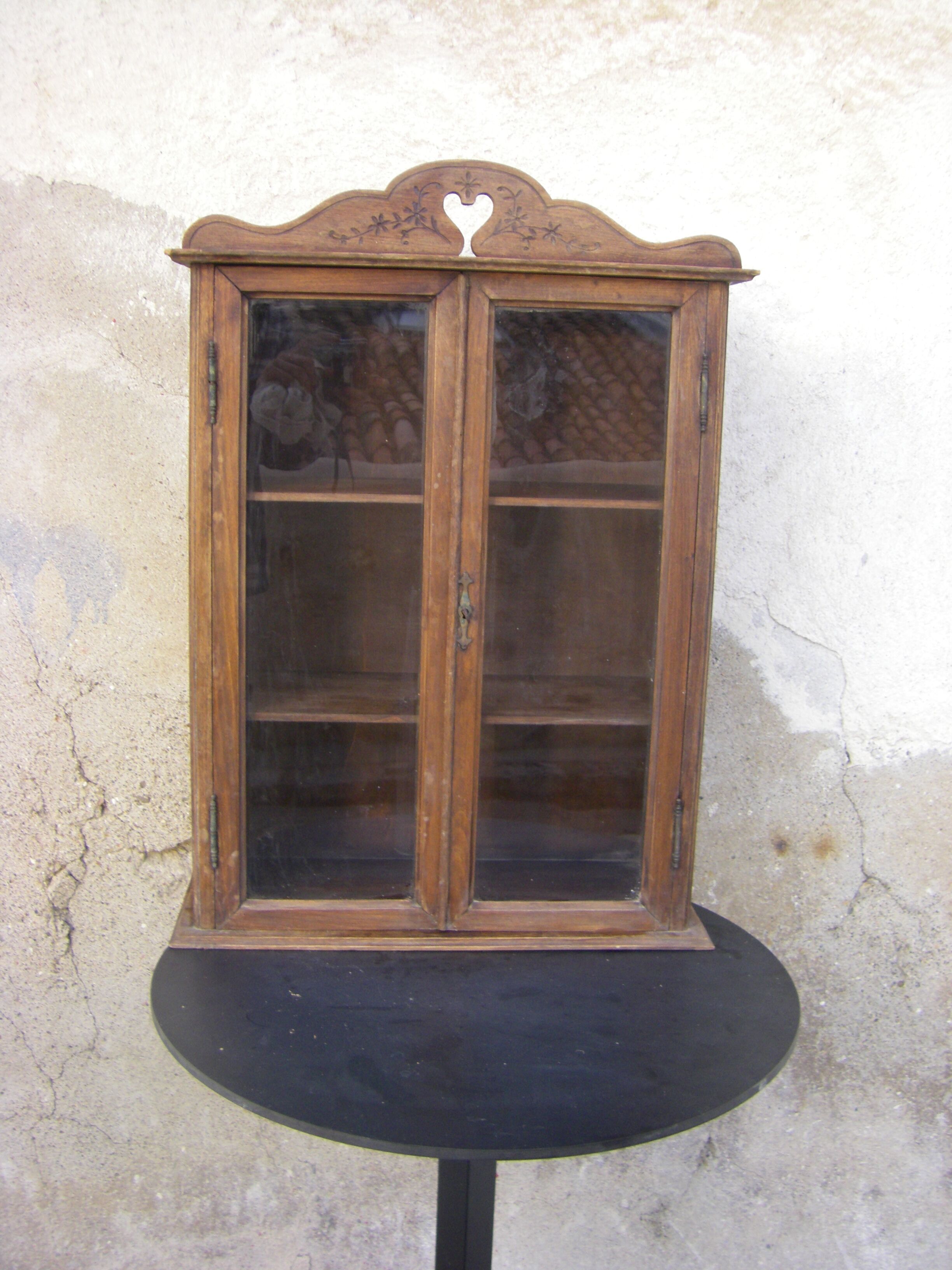 Old wall display case