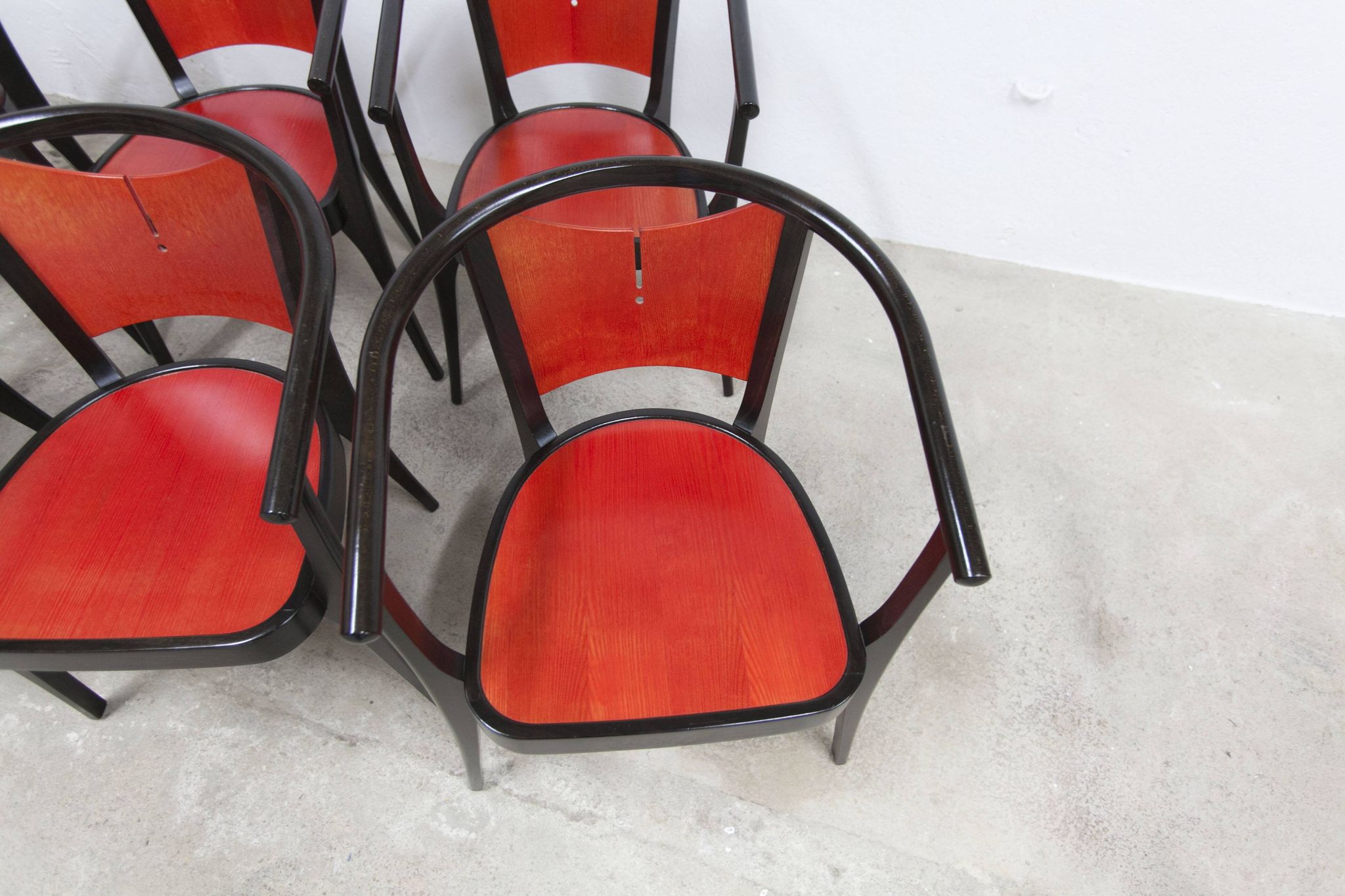 Set of 6 Baumann Diese armchairs, designed by Pagnon Pelhaître