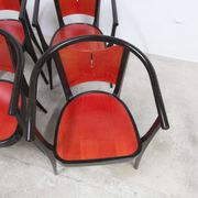 Set of 6 Baumann Diese armchairs, designed by Pagnon Pelhaître