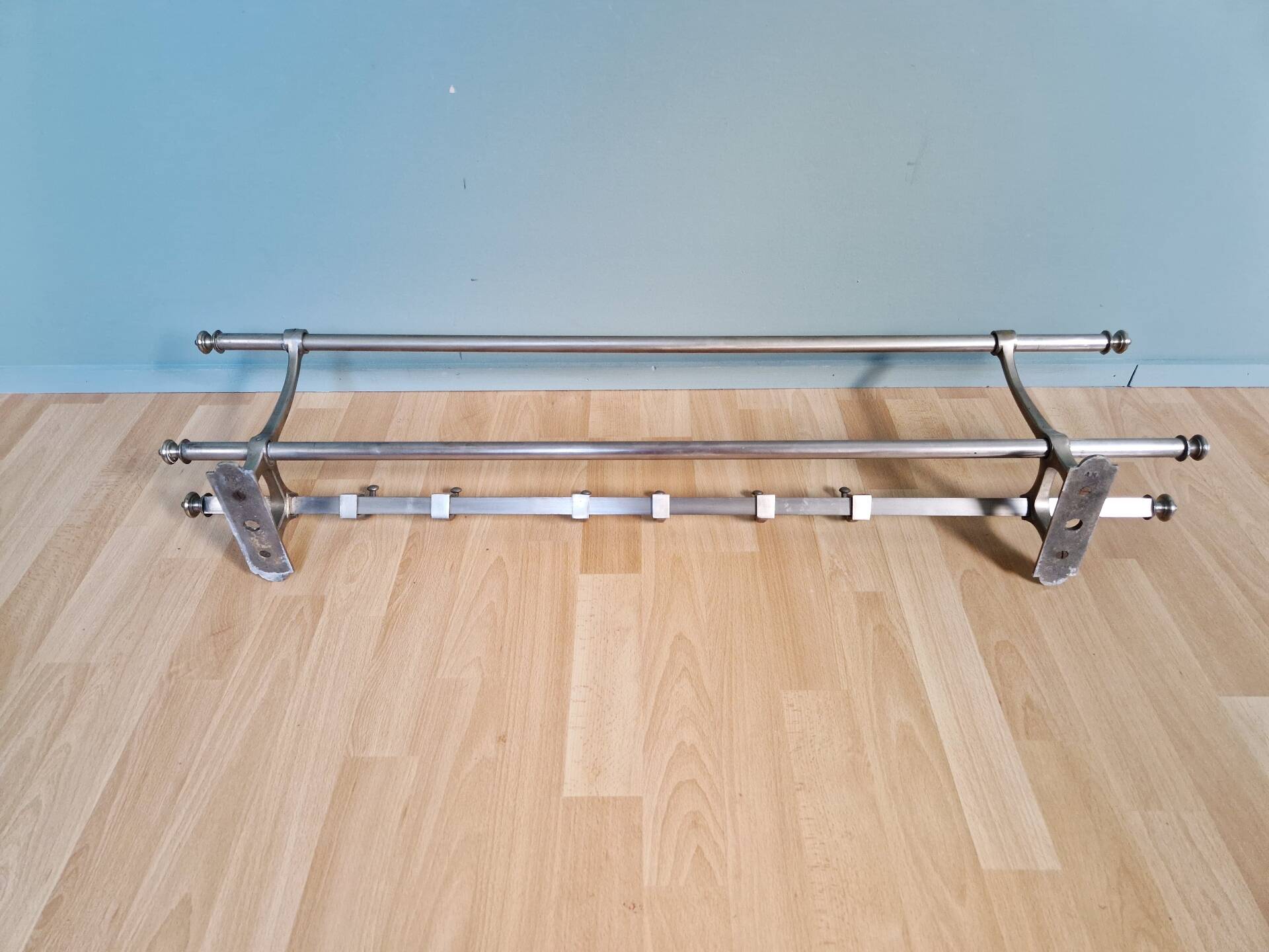 Nickel-plated Art Deco coat rack, 1920s