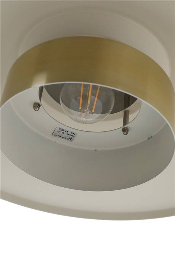 Lyskær Belysning “U.F.O” pendant lamp / Space Age / Danish modern design / gold / brass / aluminium / 1970s