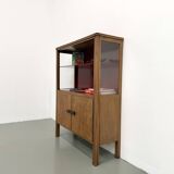 1950s Brazilian modernist library in exotic wood and lacquer.