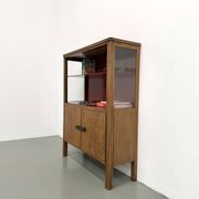 1950s Brazilian modernist library in exotic wood and lacquer.
