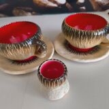 Breakfast service Bruno Dose + egg cup – Poterie du Breuil, Sar