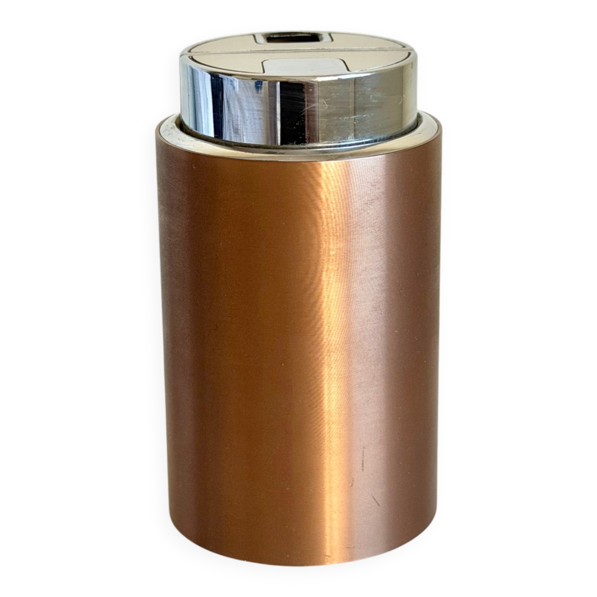 Minimalist Vintage SAROME Japan Table lighter modernist in Copper
