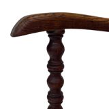 Fauteuil Art Déco en chêne tressé, design minimaliste.