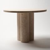 Travertine side table
