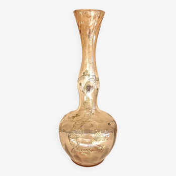 Vase en cristal fumé