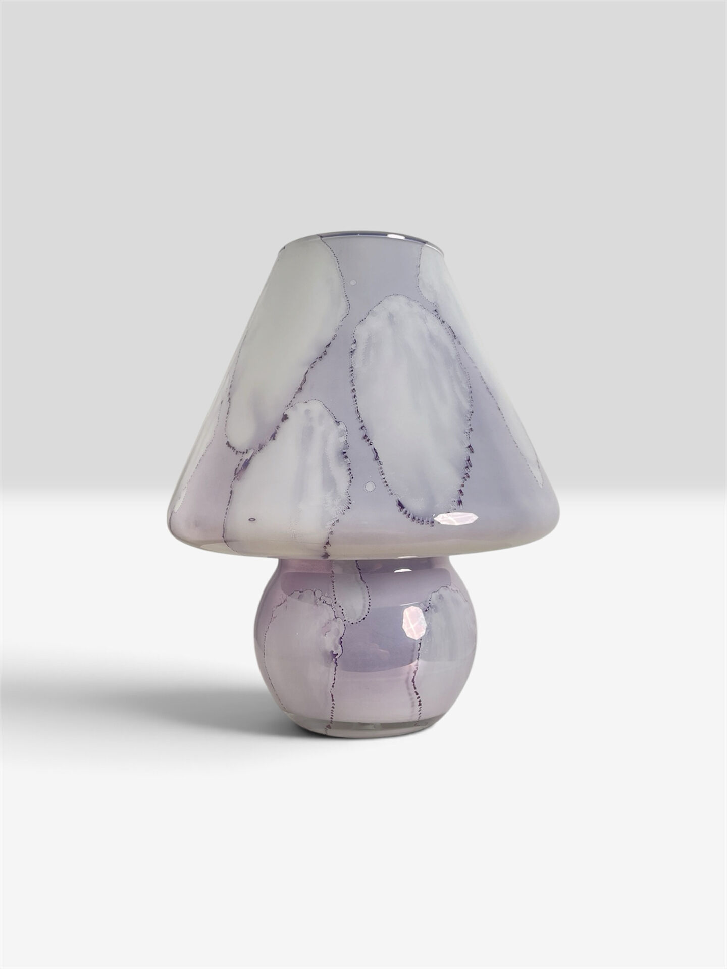 1970s glass mushroom lamp