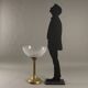Vintage champagne bucket in brass and plexiglass, Europe, 1970s.