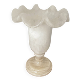 Lampe de table vintage en albâtre • Lampe  en pierre naturelle • Col t
