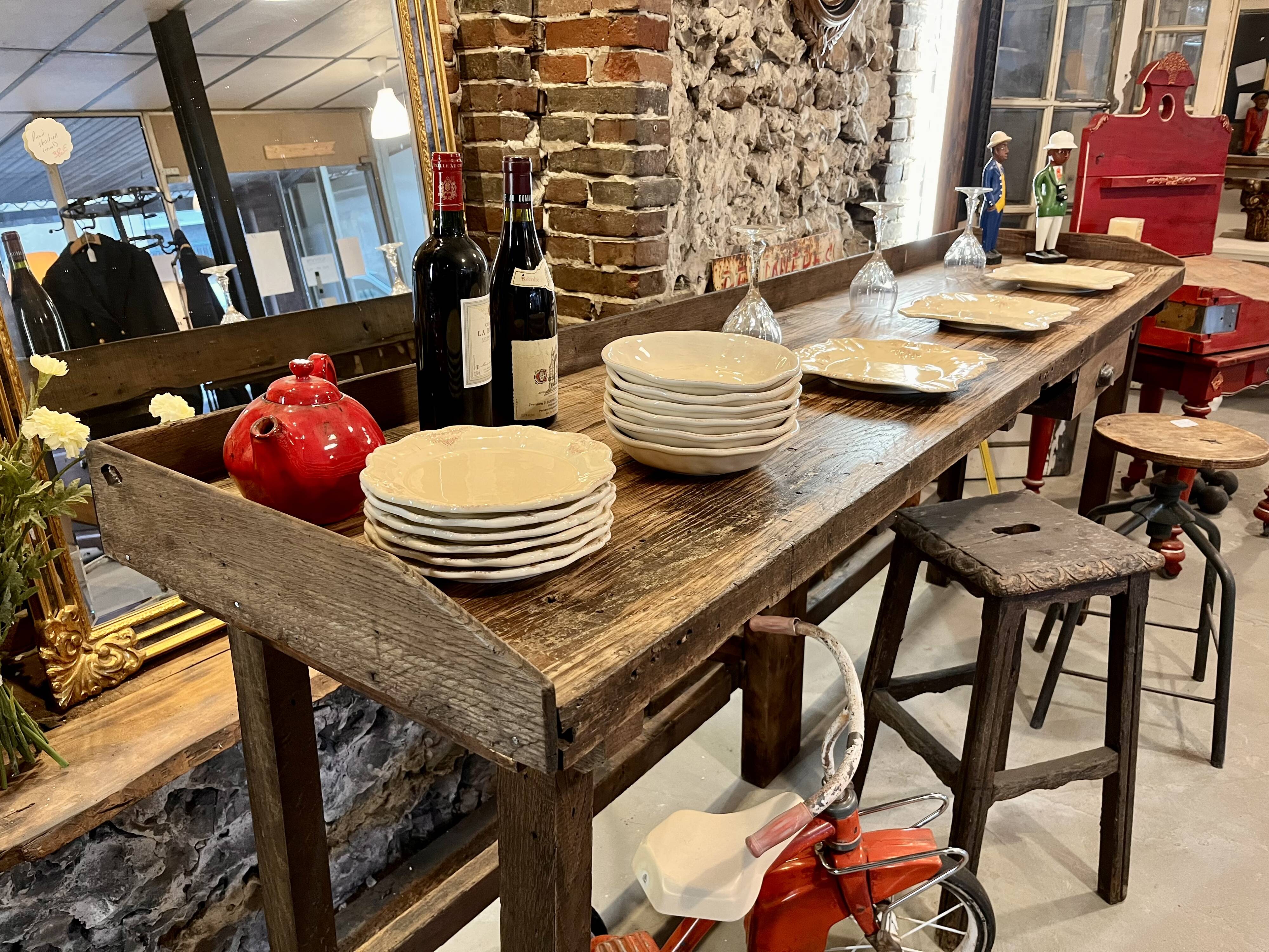 Old high table workbench