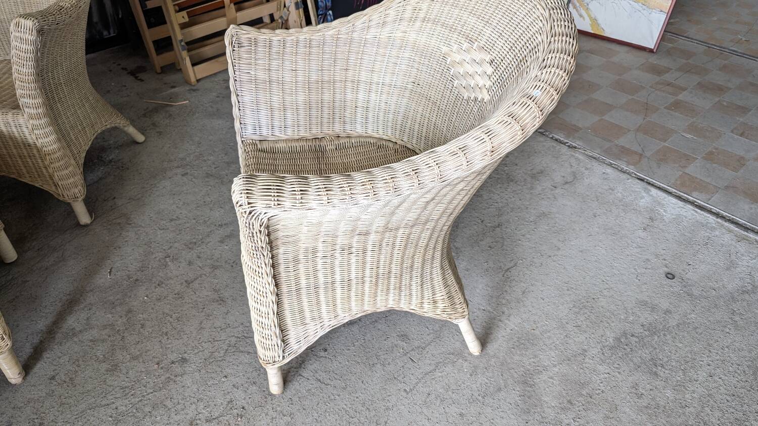 Vintage rattan lounge