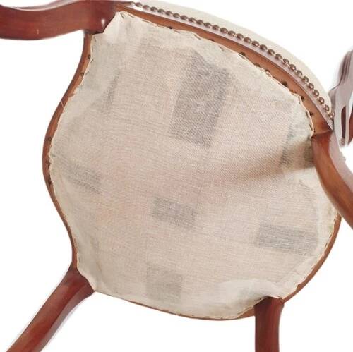 Louis Philippe chair in mahogany with upholstered embroidered seat