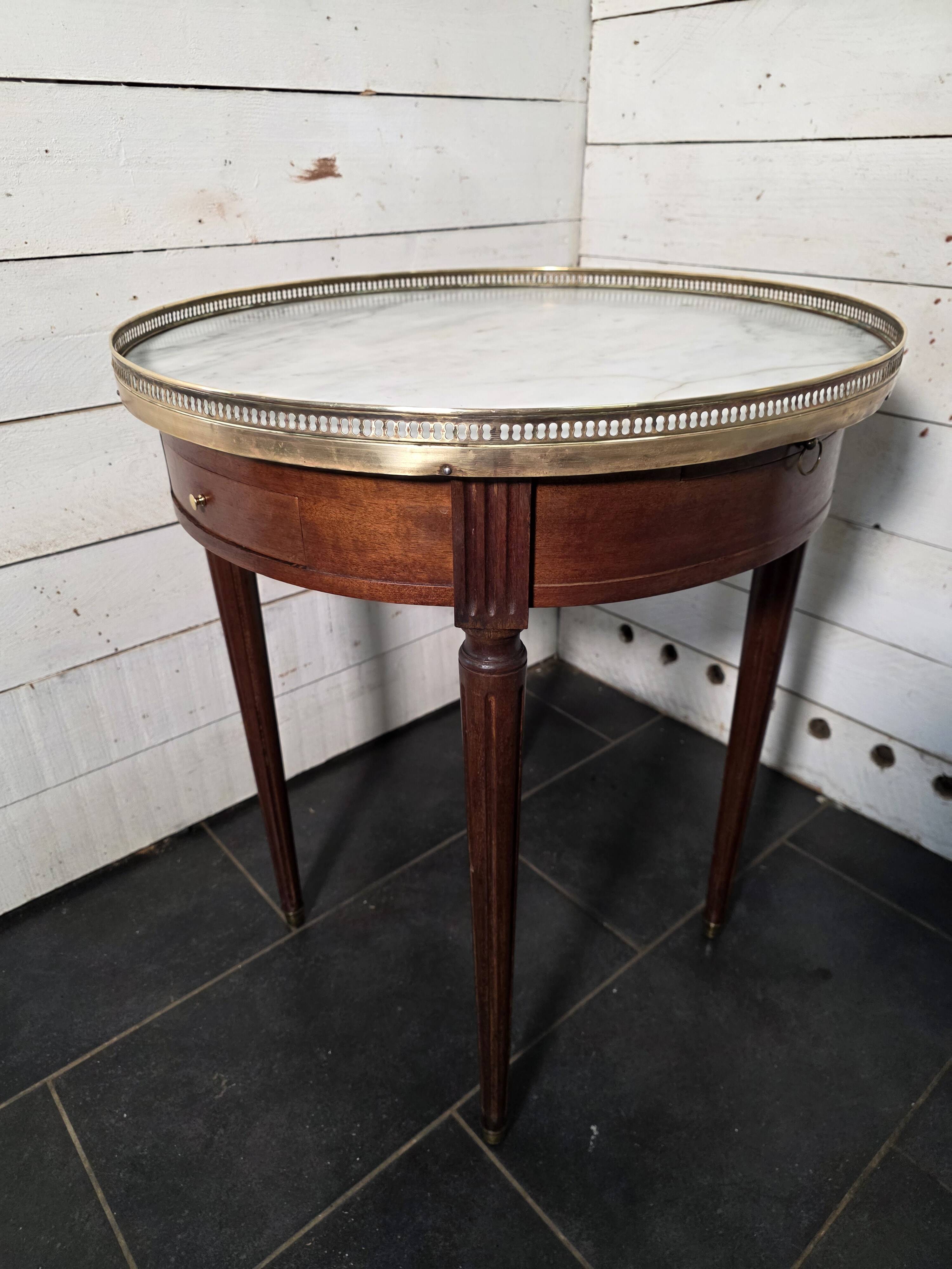 Louis XVI style bouillotte table in mahogany