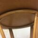 Wooden table and round rattan