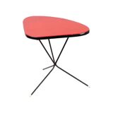 Rare expo 58 red tripod plant table side table royco triangular 49cm