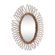 Oval sun rattan mirror 38x52cm