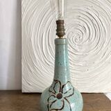 Handmade ceramic lamp base signed