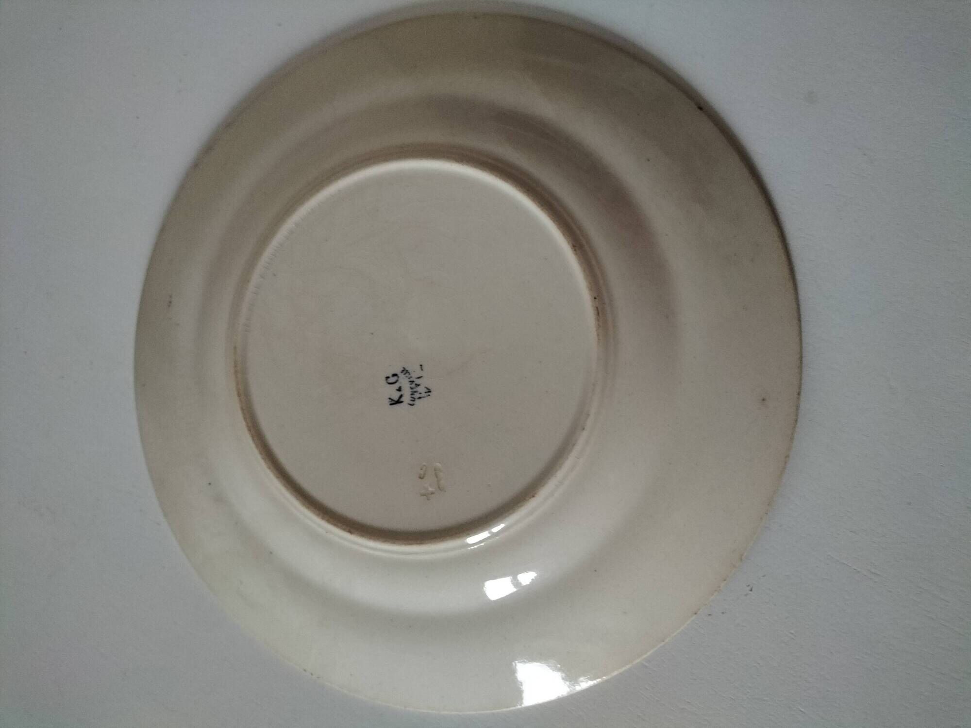 Pair of ironstone plates – Salins François Ier & KG