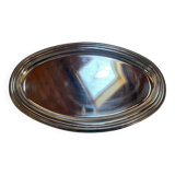 Small oval silver metal tray
