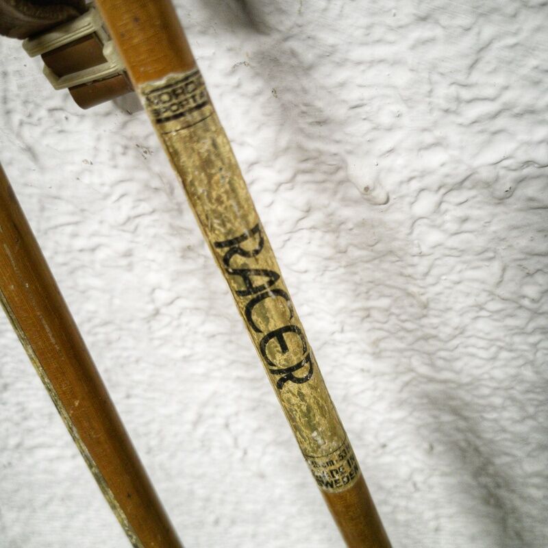 Wooden ski poles