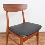 Danish teak & leather dining chairs from falstrup mobler, 1960