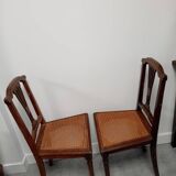 Set of 2 chairs with canework