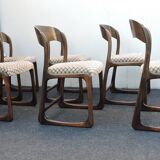 Suite of 6 Baumann chairs model Sleigh