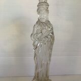 Ancien bougeoir verre moulé