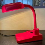 Vintage red articulated desk lamp