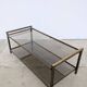 Brass and glass coffee table