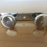 70s chrome metal coat holder
