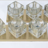 Peill & Putzler pair of wall lamps, transparent glass