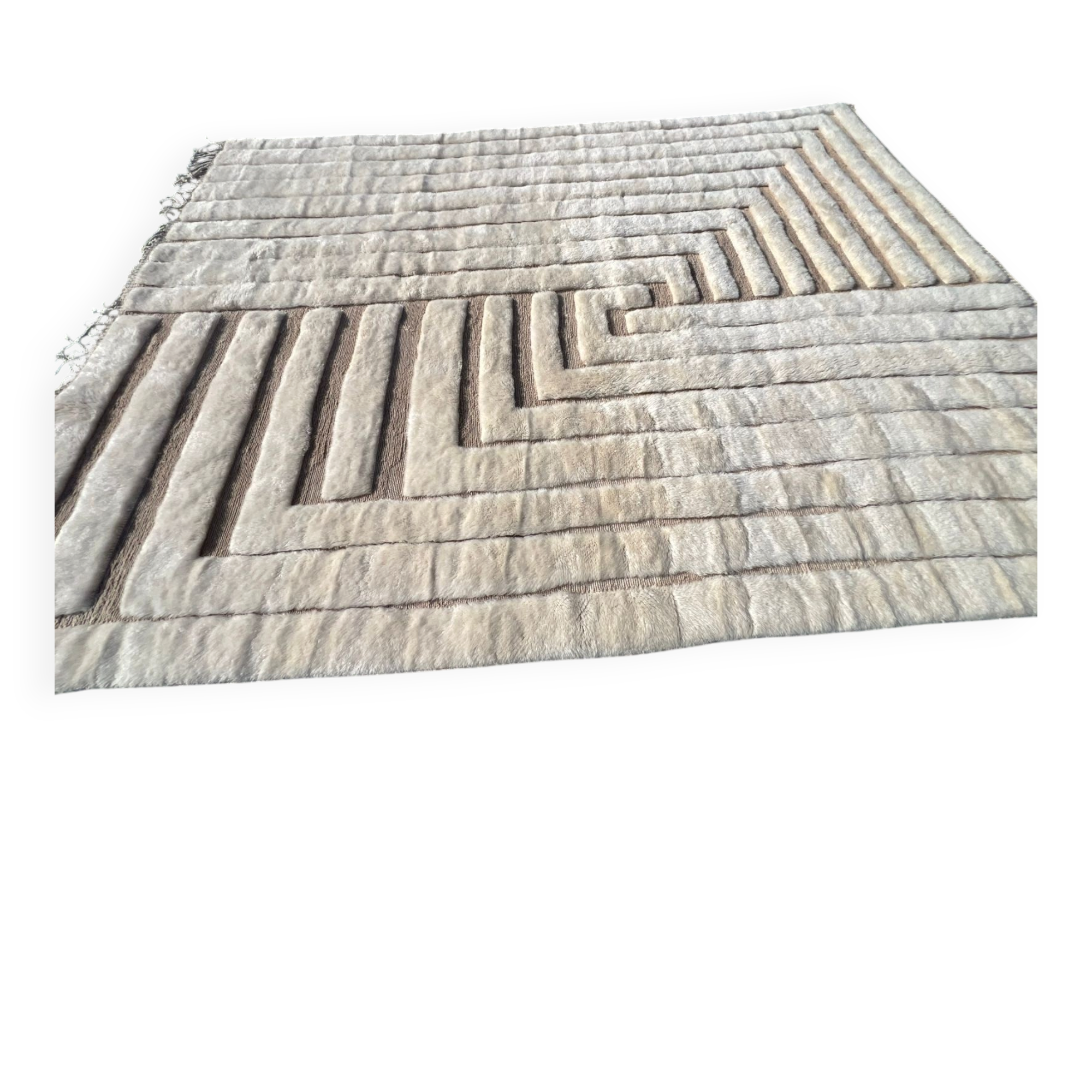 Beni Mrirt Moroccan Rug 400x300 cm – Natural wool – Geometric design