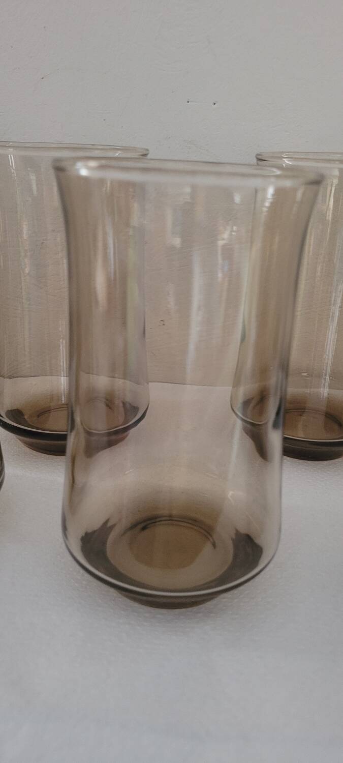 Set of 12 80's long drink glasses