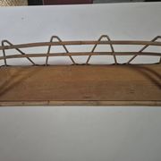 vintage rattan wall shelf