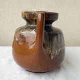 Vase grès signé