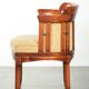 Beautiful design side/dining chair with luxurious yellow fabric upholstery