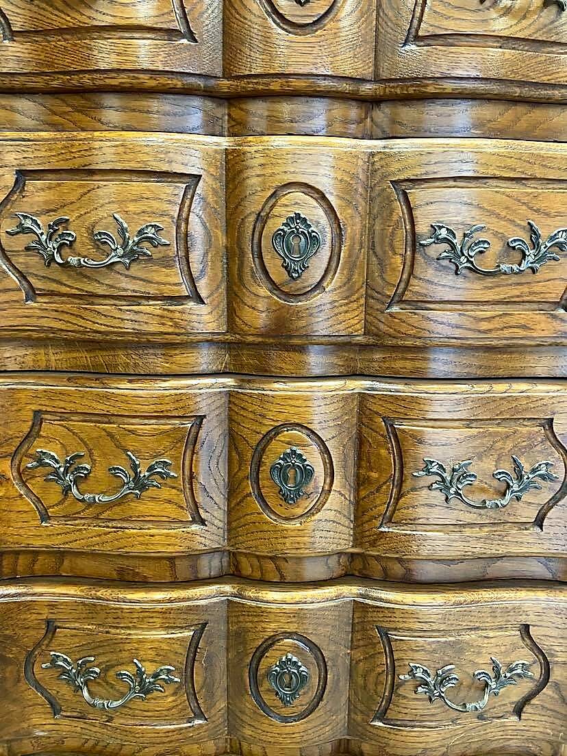 Louis XV style solid oak chiffonier