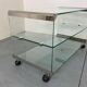 Table d'appoint vintage en verre Space Age par Gallotti & Radice, Italie 1970