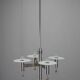 Machine Age Nickel-Plated 4-Flamming Chandelier, 1920s