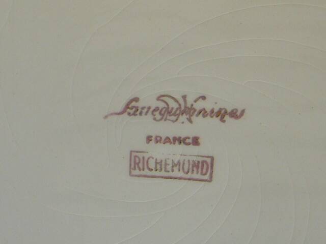 6 assiettes plates en faïence de SARREGUEMINES. Modèle Richemond.